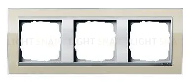 Рамка тройная Gira Event Clear песочный-алюминий 0213776 0213776