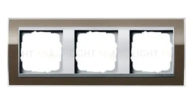 Рамка тройная Gira Event Clear коричневый-алюминий 0213766 0213766