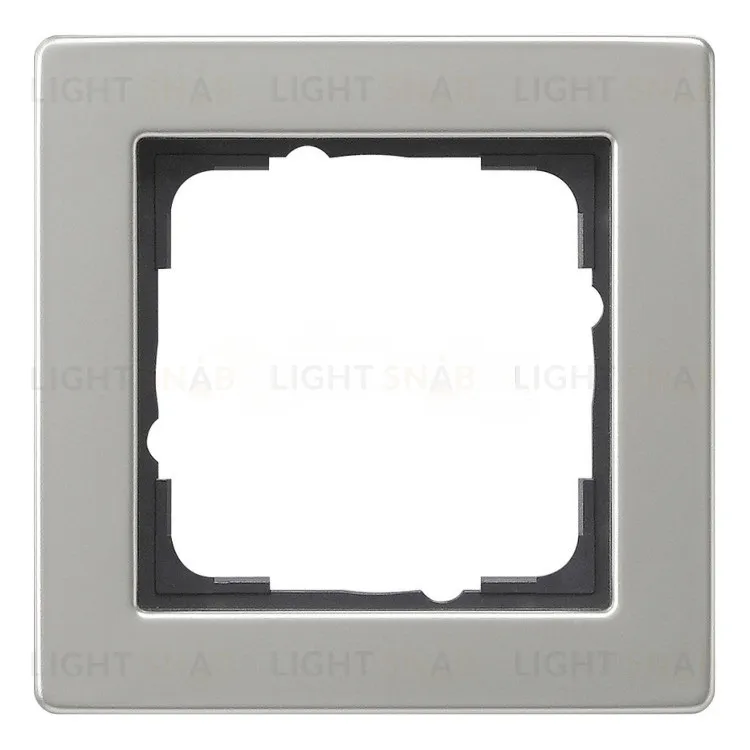 Рамка одинарная Gira E2 сталь 021133 021133