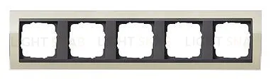 Рамка пятерная Gira Event Clear песочный-антрацит 0215778 0215778