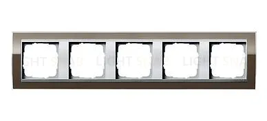 Рамка пятерная Gira Event Clear коричневый-алюминий 0215766 0215766