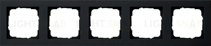 Рамка пятерная Gira E2 черный матовый 021509 021509