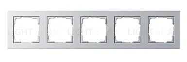 Рамка пятерная Gira E2 алюминий 021525 021525