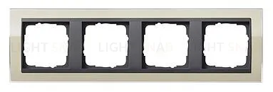 Рамка четверная Gira Event Clear песочный-антрацит 0214778 0214778