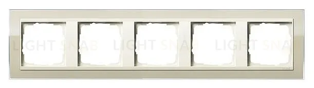 Рамка пятерная Gira Event Clear песочный-кремовый глянец 0215771 0215771