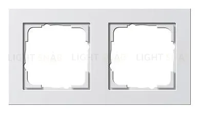 Рамка двойная Gira E2 белый матовый 021222 021222