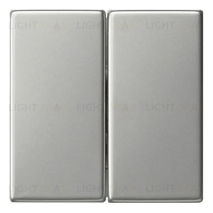 Выключатель двухклавишный проходной Gira (вкл/выкл с 2-х мест) 10А/250В, сталь 010800+0295600 010800 + 0295600