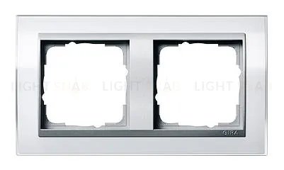 Рамка двойная Gira Event Clear белый-алюминий 0212726 0212726