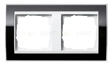 Рамка двойная Gira Event Clear черный-белый глянец 0212733 0212733