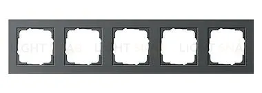 Рамка пятерная Gira E2 антрацит 021523 021523