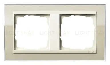 Рамка двойная Gira Event Clear песочный-кремовый глянец 0212771 0212771