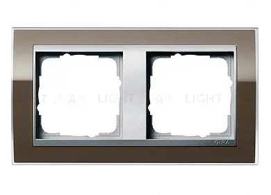 Рамка двойная Gira Event Clear коричневый-алюминий 0212766 0212766