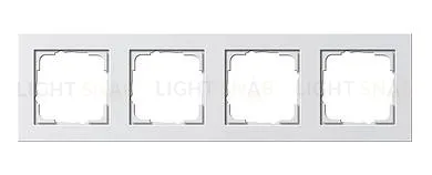 Рамка четверная Gira E2 белый матовый 021422 021422