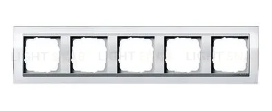 Рамка пятерная Gira Event Clear белый-алюминий 0215726 0215726