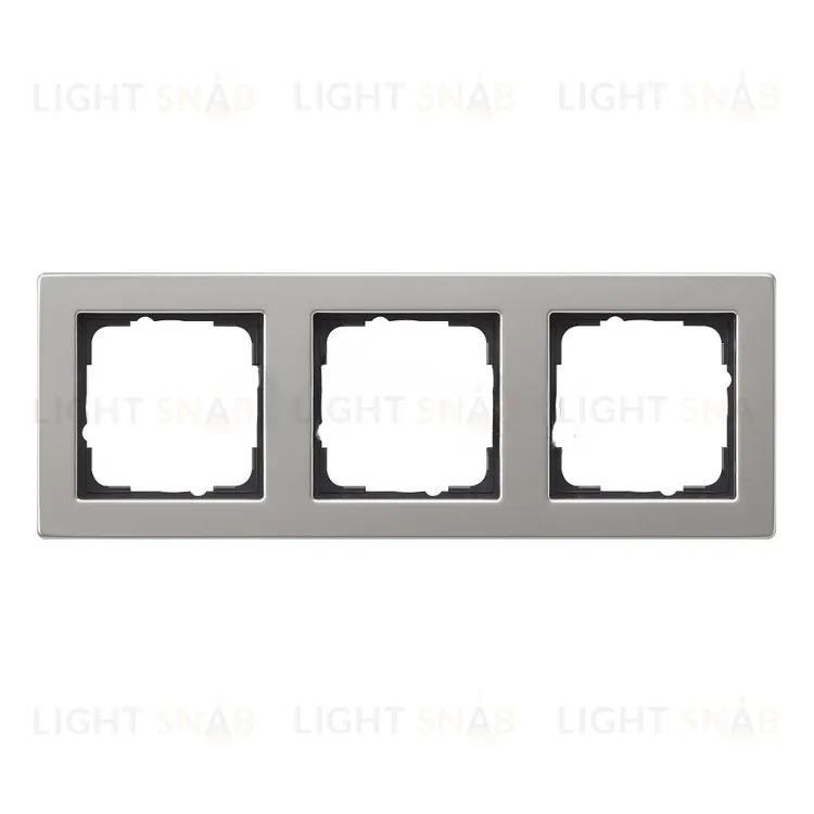 Рамка тройная Gira E2 сталь 021333 021333