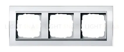 Рамка тройная Gira Event Clear белый-алюминий 0213726 0213726