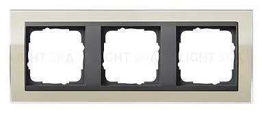 Рамка тройная Gira Event Clear песочный-антрацит 0213778 0213778