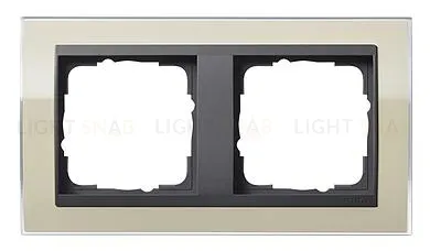 Рамка двойная Gira Event Clear песочный-антрацит 0212778 0212778