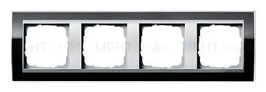 Рамка четверная Gira Event Clear черный-алюминий 0214736 0214736