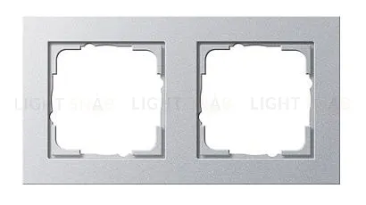 Рамка двойная Gira E2 алюминий 021225 021225