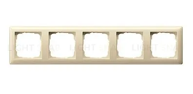 Рамка пятерная Gira Standart 55 кремовый глянцевый 021501 021501