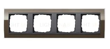 Рамка четверная Gira Event Clear коричневый-антрацит 0214768 0214768