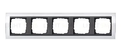 Рамка пятерная Gira Event Clear белый-антрацит 0215728 0215728