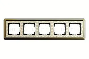 Рамка пятерная Gira Classix Art латунь-кремовый 0215673 0215673