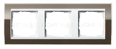 Рамка тройная Gira Event Clear коричневый-белый глянец 0213763 0213763