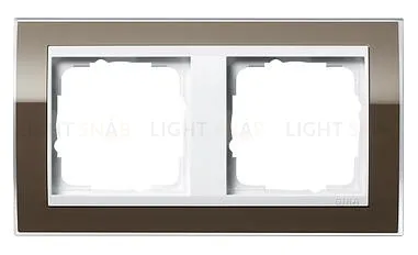 Рамка двойная Gira Event Clear коричневый-белый глянец 0212763 0212763