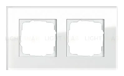 Рамка двойная Gira Esprit белое стекло 021212 021212