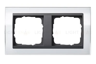 Рамка двойная Gira Event Clear белый-антрацит 0212728 0212728