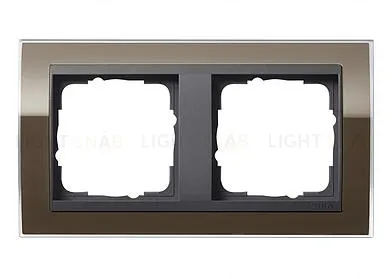 Рамка двойная Gira Event Clear коричневый-антрацит 0212768 0212768