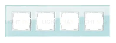 Рамка четверная Gira Esprit салатовое стекло 021418 021418