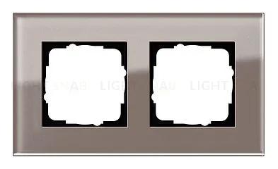 Рамка двойная Gira Esprit дымчатое стекло 0212122 0212122