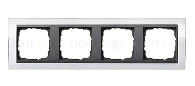 Рамка четверная Gira Event Clear белый-антрацит 0214728 0214728