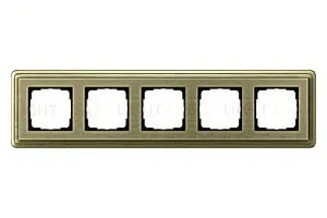 Рамка пятерная Gira Classix Art бронза 0215661 0215661