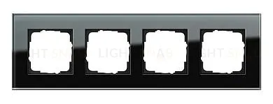 Рамка четверная Gira Esprit черное стекло 021405 021405