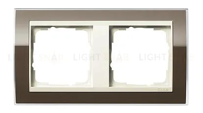 Рамка двойная Gira Event Clear коричневый-кремовый глянец 0212761 0212761