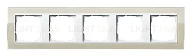 Рамка пятерная Gira Event Clear песочный-белый глянец 0215773 0215773
