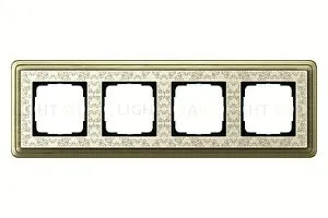 Рамка четверная Gira Classix Art бронза-кремовый 0214663 0214663