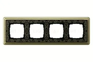 Рамка четверная Gira Classix Art бронза-черный 0214662 0214662