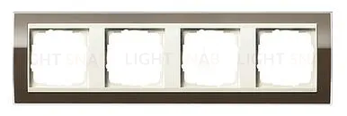 Рамка четверная Gira Event Clear коричневый-кремовый глянец 0214761 0214761