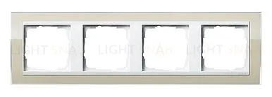 Рамка четверная Gira Event Clear песочный-белый глянец 0214773 0214773