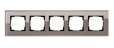 Рамка пятерная Gira Esprit дымчатое стекло 0215122 0215122
