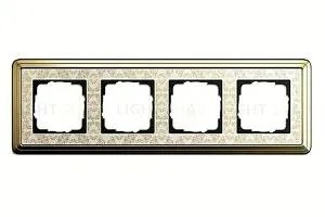 Рамка четверная Gira Classix Art латунь-кремовый 0214673 0214673
