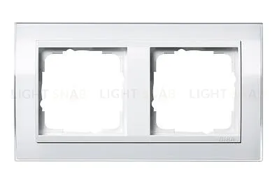 Рамка двойная Gira Event Clear белый глянец-белый 0212723 0212723