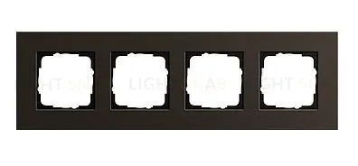 Рамка четверная Gira Esprit алюминий коричневый 0214127 0214127