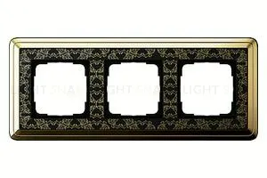 Рамка тройная Gira Classix Art латунь-черный 0213672 0213672