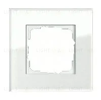 Рамка одинарная Gira Esprit белое стекло 021112 021112